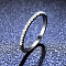 Rhodium Plated 925 Sterling Silver Micro Pave Moissanite Plain Band Rings, Platinum, Inner Diameter: 19mm