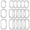 1 Box 18Pcs 3 Sizes Spring Oval Ring Clasp Carabiner Keychain Clip Alloy Silver Smooth Open Keyring Buckle Small Gate Rings for Purse Jewelry Making Bags Keychain Lanyard Supplies DIY Craft