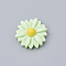 Resin Cabochons, Flower/Daisy, Pale Green, 23x22x7mm