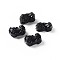 Natural Obsidian Links, Pi Xiu, 31~33x19x12~17mm, Hole: 1.2~1.6mm