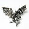 Fashionable Retro 304 Stainless Steel Pterosaur with Sword Pendants, Antique Silver, 47x43x5mm, Hole: 3x5mm