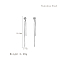 Elegant Stainless Steel Flat Round Tassel Stud Earrings, Chain Charm, with Clear Cubic Zirconia, Silver, 55.63x5.77mm