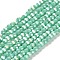 Opaque Glass Beads Stands, AB Color, Faceted(32 Facets), Round, Aquamarine, 3.5x3mm, Hole: 1mm, about 163~166pcs/strand, 50~51cm