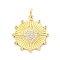 Brass Micro Pave Cubic Zirconia Pendants, Cadmium Free & Lead Free, Heart Charms, Real 16K Gold Plated, with Jump Ring, Clear, 22.5x20x1.5mm, Hole: 3.5mm