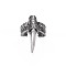 Men's Alloy Cuff Finger Rings, Open Rings, Cadmium Free & Lead Free, Antique Silver, US Size 8 1/2(18.5mm)