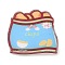 Cartoon Style Acrylic Brooches, with 201 Stainless Steel Pins, Chip, 27x28.5x6.5mm