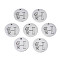 Non-Tarnish 304 Stainless Steel Charms, Laser Cut, Designed Letter Engraved, Flat Round, Stainless Steel Color, Letter.H, 14x1mm, Hole: 1.2mm