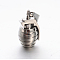 Tarnish Resistant 304 Stainless Steel 3D Grenade Mini Pendants, Stainless Steel Color, 23x12.5x11.5mm, Hole: 4.5x9mm