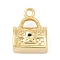Brass Pendants, Cadmium Free & Nickel Free & Lead Free, Bag Charms, Real 18K Gold Plated, 11.5x9x5.5mm, Hole: 1.4mm