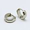 Tarnish Resistant Fashion 304 Stainless Steel Huggie Hoop Earrings, Hypoallergenic Earrings, Thick Hoop Earrings, Stainless Steel Color, 8.5x9x2.5mm, Pin: 0.5mm