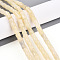 Natural White African Opal Beads Strands, Bamboo Shape, 9.5~10x5~5.5mm, Hole: 0.8mm, about 38~40pcs/strand, 14.96~15.47''(38~39.3cm)