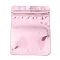 Plastic Packaging Yin-yang Zip Lock Bags, Top Self Seal Pouches, Rectangle, Pink, 11.9x8.9x0.24cm