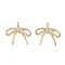 Brass Pendants, Cadmium Free & Nickel Free & Lead Free, Bowknot, Real 18K Gold Plated, 20.5x22x3mm, Hole: 3X1.5mm