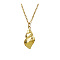 Minimalist Stainless Steel Ocean Shell Pendant Necklaces for Women Daily and Vacation Wear, Golden, 17.72 inch(45cm)
