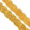 8-Shaped Polyester Ribbons, with Sequins, Gold, 1-5/8 inch(40mm), about 14.76 Yards(13.5m)/Bundle