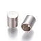 Non-Tarnish 304 Stainless Steel Cord End Caps, Column, Stainless Steel Color, 4mm, Hole: 4mm,external diameter:5mm