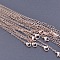 Stainless Steel Cable Chain Necklaces for DIY Jewelry Making Accessories, Rose Gold, 0.06 inch(0.16cm)