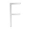 Tarnish Resistant 201 Stainless Steel Links connectors, Letter, Stainless Steel Color, Letter.F, 37x17.5x1mm, Hole: 1mm