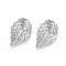 Non-Tarnish 304 Stainless Steel Pendants, Textured Leaf, Stainless Steel Color, 17x10x1mm, Hole: 1mm