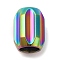 Ion Plating(IP) 304 Stainless Steel Glazed European Beads, Large Hole Beads, Grooved Beads, Column, Rainbow Color, 13x10mm, Hole: 6mm
