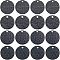 UNICRAFTALE 24pcs 4 Style Electrophoresis Black Blank Tag Charm Stainless Steel Flat Round Earring Charms Disc Textured Pendants Tag Charms for Bracelet Necklace Jewelry Making 15mm