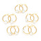304 Stainless Steel Hoop Earrings, with Polymer Clay Rhinestone Beads, Golden, 12 Gauge, 33x29x2mm, pin: 0.2x0.8mm