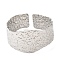 Non-Tarnish 304 Stainless Steel Bangles, Hammered Cuff Bangles for Women, Stainless Steel Color, Inner Diameter: 2-1/8 inch(5.3cm)