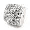 Oxidation Aluminum Cuban Link Chains, Unwelded, with Spool, Silver, 9.5x7x1.5mm, about 98.43 Feet(30m)/Roll