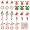 40Pcs 10 Style Alloy Enamel Pendants, Cadmium Free & Lead Free, with Rhinestone, Christmas, Light Gold, Mixed Shape, Mixed Color, 18~29x12~22.5x3~5mm, Hole: 1.5~2mm, 4pcs/style