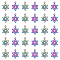 30Pcs Alloy Pendants, Cadmium Free & Lead Free, Star of David, Rainbow Color, 21.5x16x1.5mm, Hole: 1.6mm