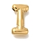 PVD Vacuum Plating 304 Stainless Steel Pendants, Real 18K Gold Plated, Letter Charm, Letter I, 19x11x4.5mm, Hole: 2mm