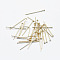 Brass Flat Head Pins, Long-Lasting Plated, Nickel Free, Real 18K Gold Plated, 45x0.7mm, Head: 2mm, 110pcs/bag