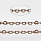 Brass Heart Link Chains, Soldered, Cadmium Free & Nickel Free & Lead Free, with Spool, Red Copper, 1.8x2.4x0.4mm, about 9.84 Feet(3m)/Roll