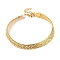 Ion Plating(IP) 304 Stainless Steel Herringbone Chain Bracelet, Golden, 7-1/8 inch(18cm), Extension Chain: 30mm