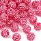 AB-Color Resin Rhinestone Beads, with Acrylic Round Beads Inside, for Bubblegum Jewelry, Magenta, 16x14mm, Hole: 2~2.5mm