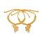 Alloy Enamel Pendants Bangles, Butterfly, Orange, Inner Diameter: 1-1/8~3-1/8 inch(2.95cm~7.8cm)