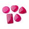 Dyed Natural Agate Pendants, Mixed Shape, Camellia, 45~61.5x35.5~46x6~8mm, Hole: 2~2.5mm