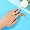 Horse Eye Brass Pad Ring Settings, Long-Lasting Plated, Rack Plating, Golden, Tray: 21.5x13mm, 23x30.5mm, US Size 12 3/4(22mm)