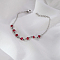 Stainless Steel Link Bracelets, Cable Chain Bracelets for Women, with Natural Carnelian, Stainless Steel Color, 7-7/8 inch(20cm)