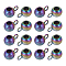 UNICRAFTALE 20pcs Multi-color Round Bail Beads Stainless Steel Hanger Links Textured Beads Bail Beads Hanger Connector Links for Pendant European Jewelry Making, 3mm Inner Diameter