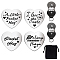 Heart Double-Sided Engraved Stainless Steel Commemorative Decision Maker Coin Set, Pocket Hug Coin, Inspirational Quote Coin, with Imitation Leather Keychain Storage Pouch, Word, 25x25x2mm
