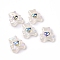 Acrylic Cabochon, with Acrylic Rhinestone, Bear with Heart, White, 33x29x9mm