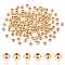 Brass Beads, Long-Lasting Plated, Rondelle, Real 14K Gold Plated, 5x4.5mm, Hole: 1.5mm, 150pcs/box