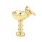 Brass Pendants, Cup Charms, Long-Lasting Plated, Lead Free & Cadmium Free, Rack Plating, with Jump Ring, Real 18K Gold Plated, 12x8x7.5mm, Hole: 3.3mm