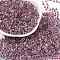 Transparent Inside Colours Glass Seed Beads, Round Hole, Round, Old Rose, 4x3mm, Hole: 1.4mm, about 142pcs/10g