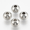 Tarnish Resistant 201 Stainless Steel Beads, Round, Stainless Steel Color, 8x6.5mm, Hole: 2.5mm
