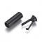 Alloy Cord Ends, Black, 21mm