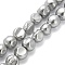 Electroplated Shell Pearl Beads Strands, Nuggets, Dark Gray, 8~9.5x6.5~9x6.5~9mm, Hole: 0.8mm, about 48pcs/strand, 15.63inch(39.7cm)