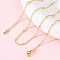 Brass Satellite Chains Necklaces for Women, with 304 Stainless Steel Lobster Clasp, Rack Plating, Lead Free & Cadmium Free, Long-Lasting Plated, Real 18K Gold Plated, 17.72 inch(45cm)
