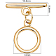 Латуни Переключить застежками KK-BC0005-60G-2